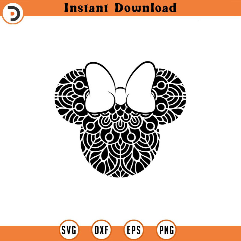 SVG522-Minnie mandala svg, mouse mandala svg, Vinyl Cut File, Svg, Pdf, Jpg, Png, Ai Printable Design File.jpg