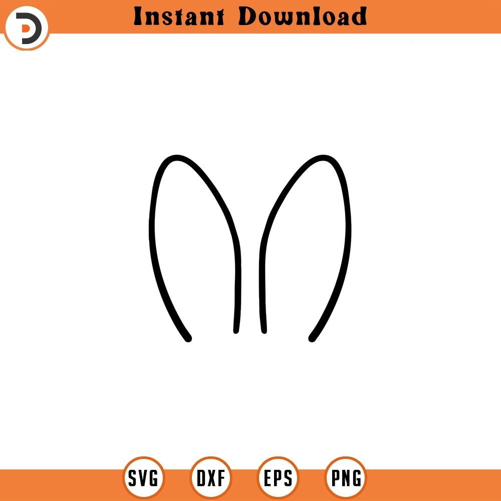 SVG682-Bunny Ears SVG, Easter SVG, Easter Bunny SVG, Rabbit Ears Svg, Easter Bunny Ears Svg, Bunny Ears Cut File, Bunny Ears file for Cricut.jpg