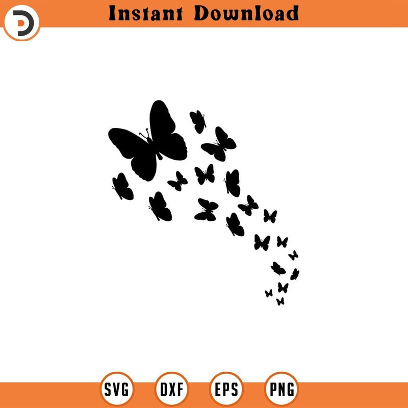 SVG701-Butterfly Swarm SVG, Butterfly SVG File, Layered Butterfly SVG, Butterfly Svg for Cricut, Butterfly Clipart, Butterflies Svg 1.jpg
