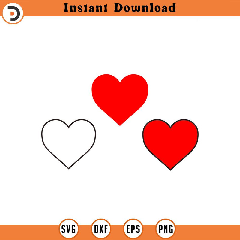 SVG821-Heart Outline Svg, Heart Svg, Basic Heart Svg, Valentine's Day Heart Svg, Love Svg, Heart Cut File, Basic Heart Cut File.jpg