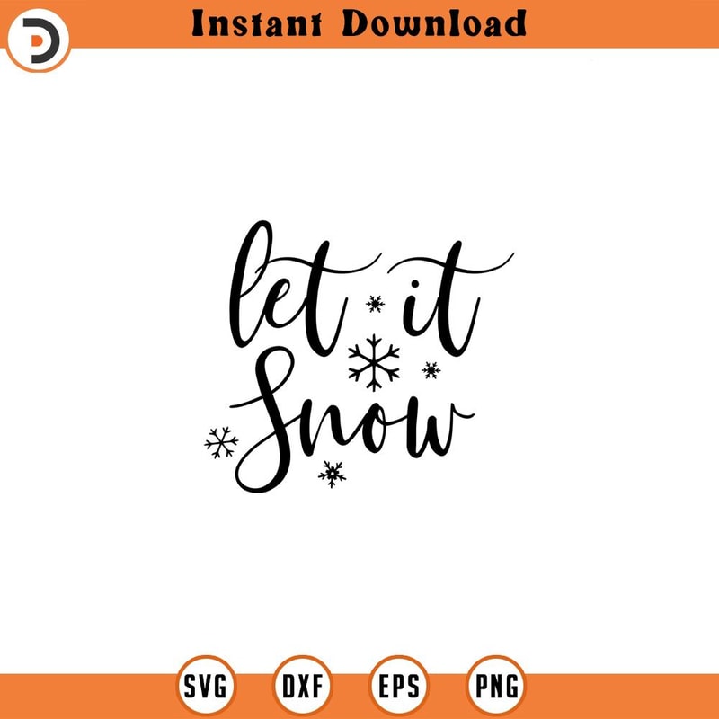 SVG892-Let it Snow SVG, Christmas SVG, Winter SVG, Winter Sign Svg, Let It Snow Cut File.jpg