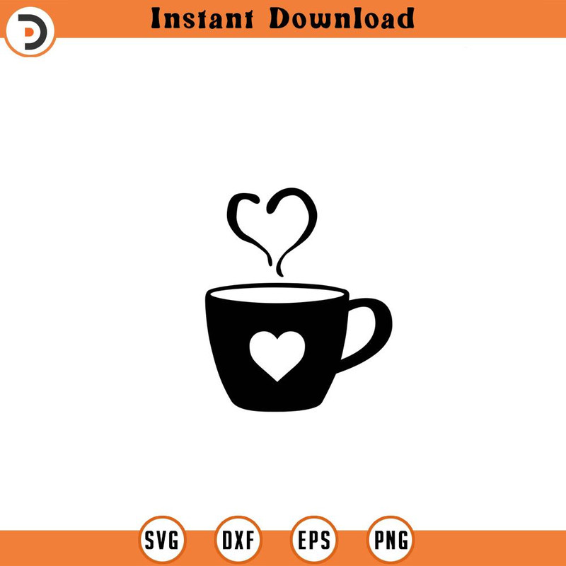 SVG933-Mug svg , Mug with heart steam svg, Latte Svg, Coffee Mug Svg, Coffee svg, Coffee svg for cricut, Coffee svg for silhouette, Coffee Cut file.jpg
