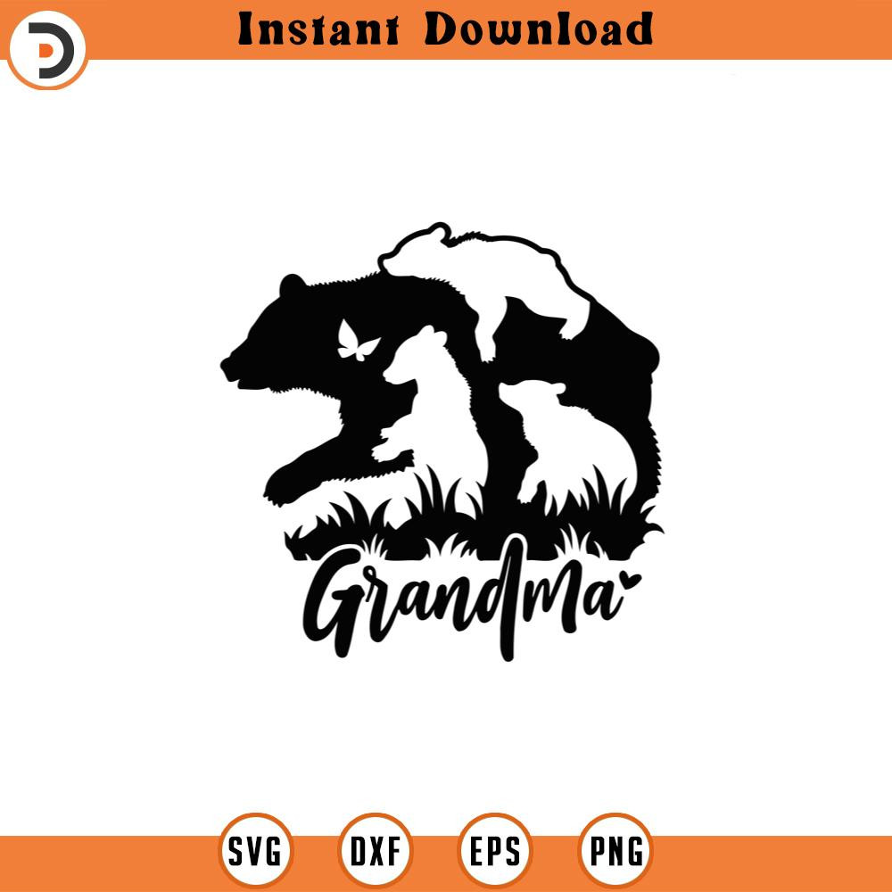 SVG5238-Grandma Bear 3 Cubs Svg, Png, Eps, Pdf Files, Grandma Bear Svg, 3 Cubs Svg, Bear Grandma Svg, Grandma Baby Bear, Grandma Life Svg.jpg