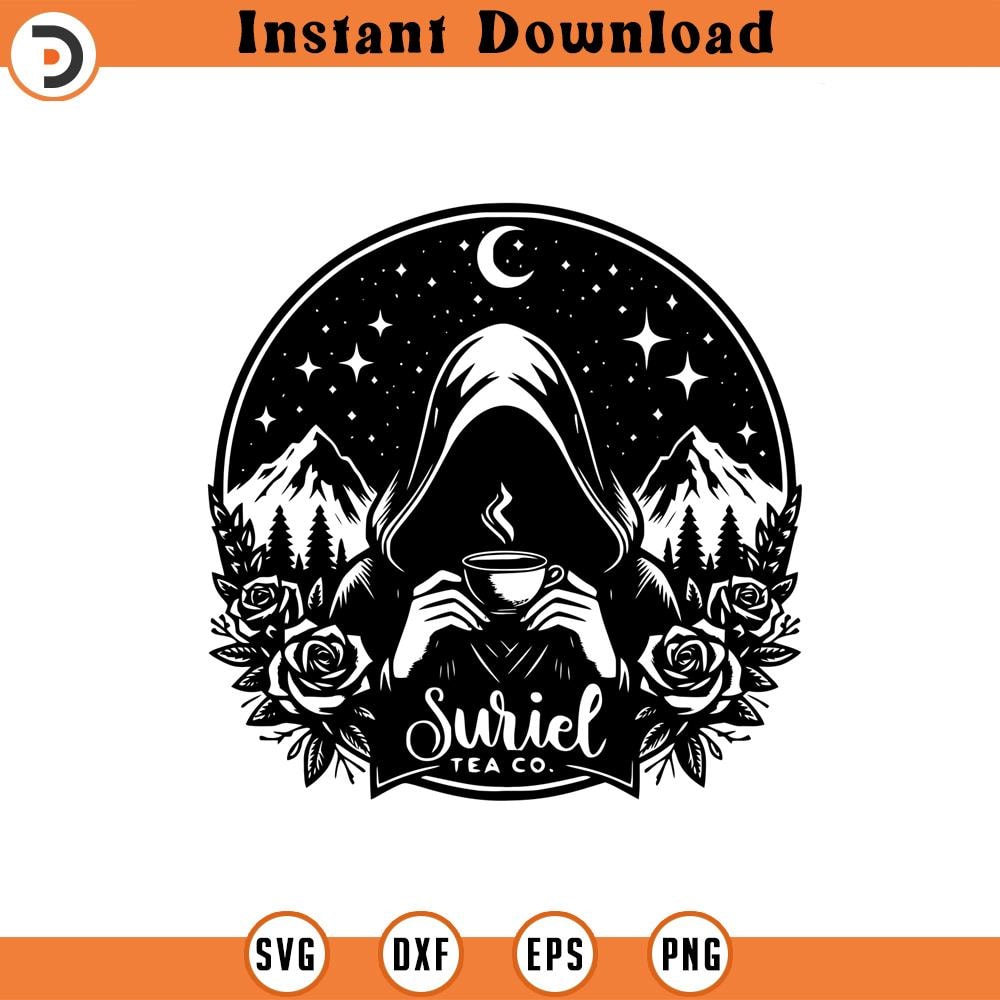 160524241-Suriel Tea Co Graphic Gift for Bookworms SVG Silhouette, Cricut File .jpg