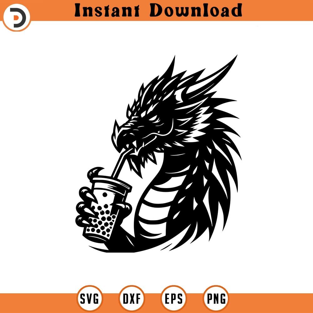 160524304-Boba Tea Dragon Graphic Gift for Dragon Lo SVG Silhouette, Cricut File .jpg