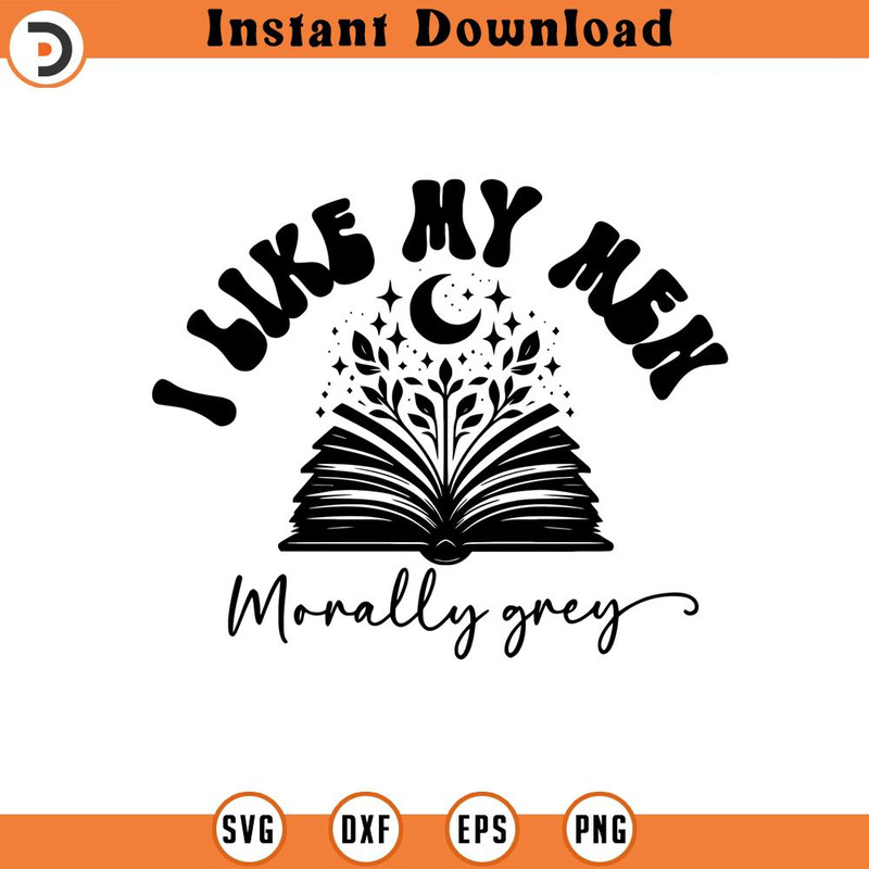 160524266-Morally Grey Book Graphic Gift for Bookworms SVG Silhouette, Cricut File .jpg