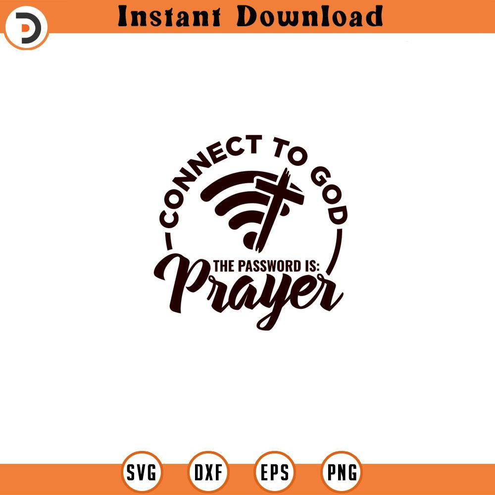 SVG16052453-Connect to God the answer is prayer Svg Wor, Silhouette SVG Download.jpg