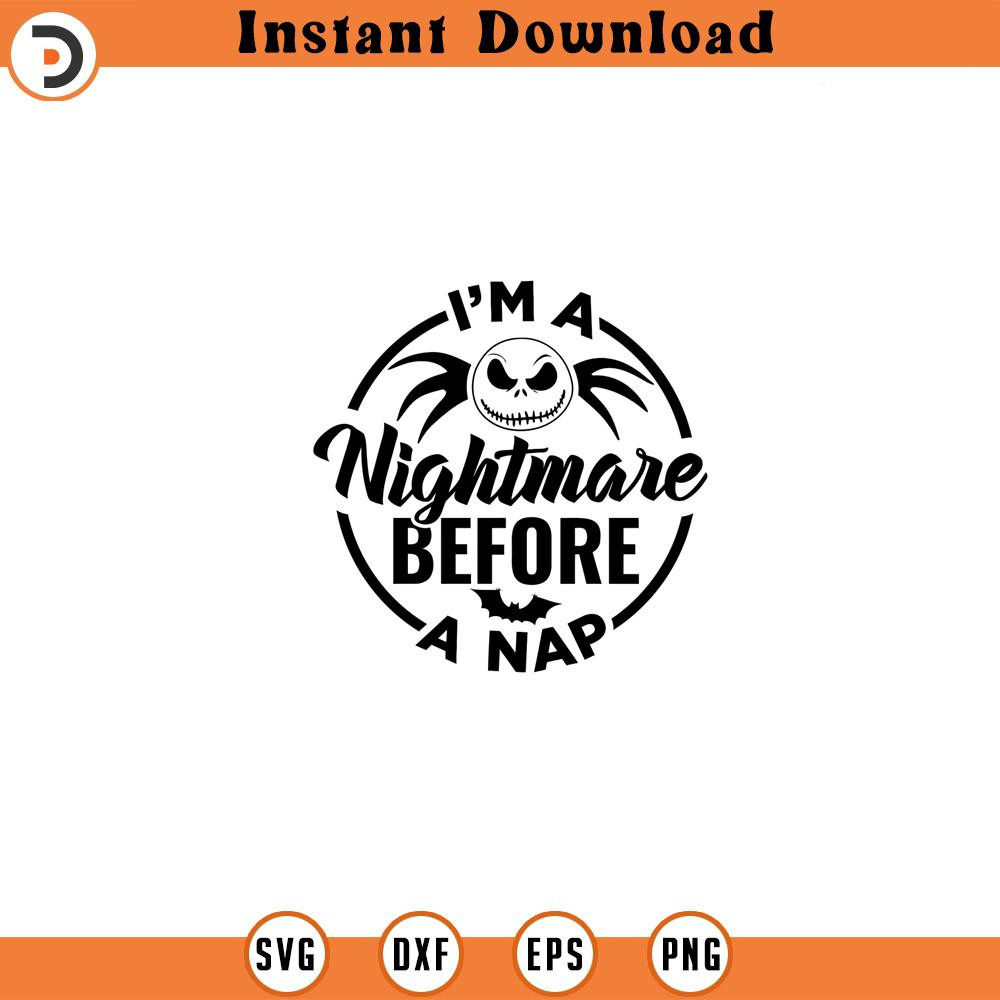 SVG160524162-Nightmare Before a Nap SVG Bats Cut File, Silhouette SVG Download.jpg