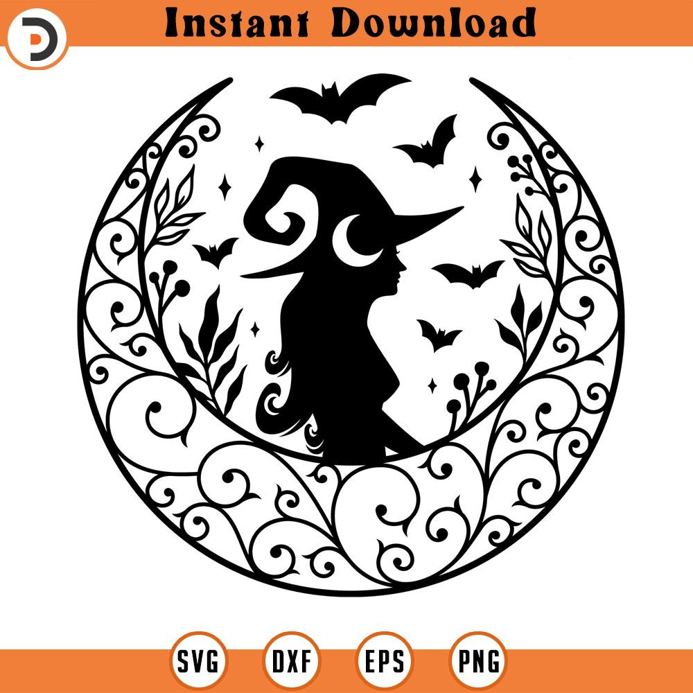 SVG15052447- Witch Moon Metal Art Halloween SVG Silhouette, Cricut File.jpg