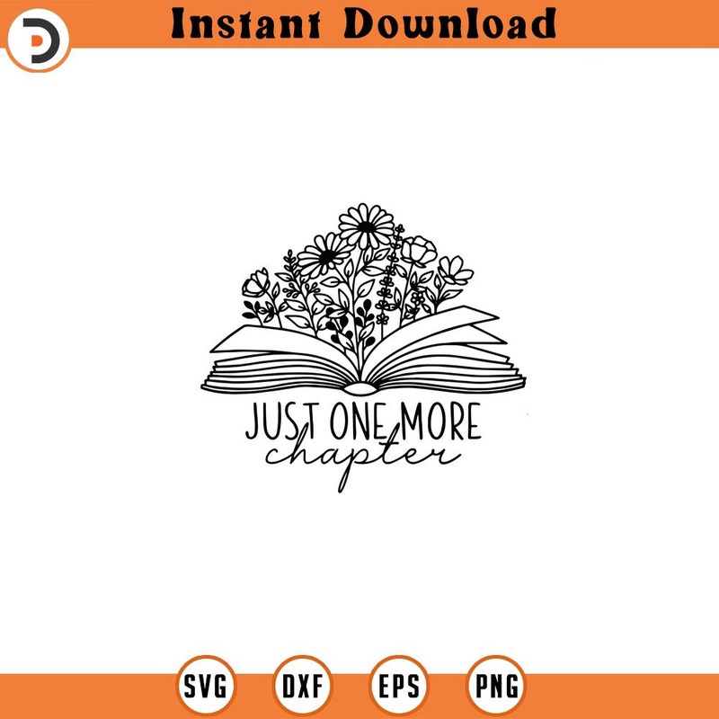 SVG15052458- Just One More Chapter SVG Silhouette, Cricut File.jpg