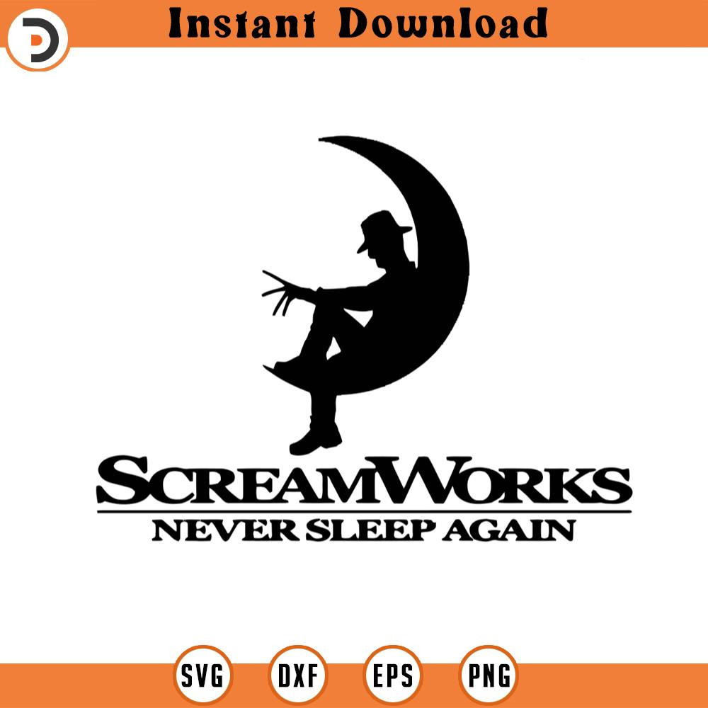 SVG15052472- Scream Works Never Sleep Again Moon SVG Silhouette, Cricut File.jpg