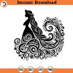 tangled mandala svg silhouette, cricut file