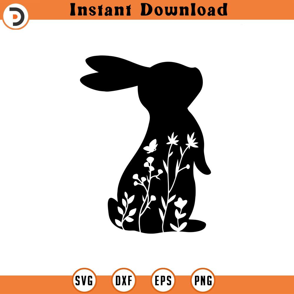 SVG150524156- Rabbit Animal SVG Silhouette, Cricut File.jpg