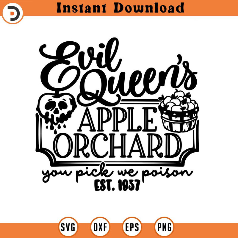 SVG150524157- Evil Queen Is Apple Orchard EST 1937 SVG Silhouette, Cricut File.jpg