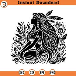 rapunzel princess svg silhouette, cricut file 1