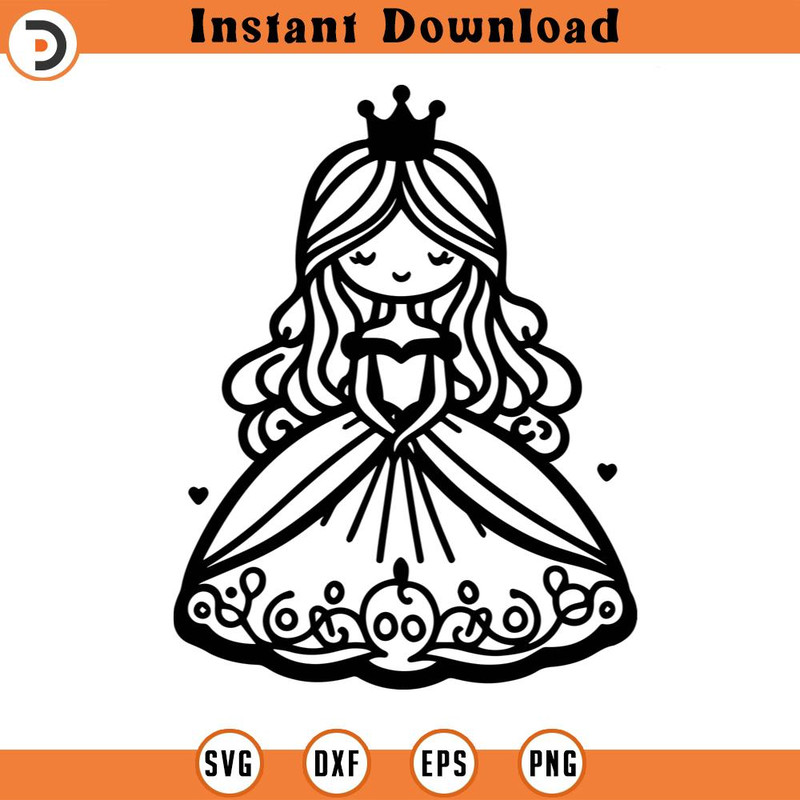 SVG150524179- Princess, SVG Silhouette, Cricut File.jpg