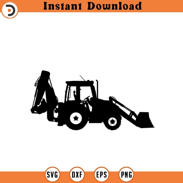 Backhoe Vector File backhoe SVG file Loader excavator SVG backhoe | Inspire Uplift