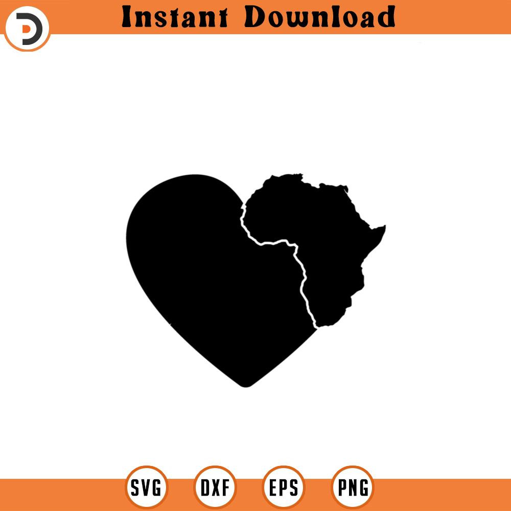 Africa Heart african american svg black woman svg PNG.jpg