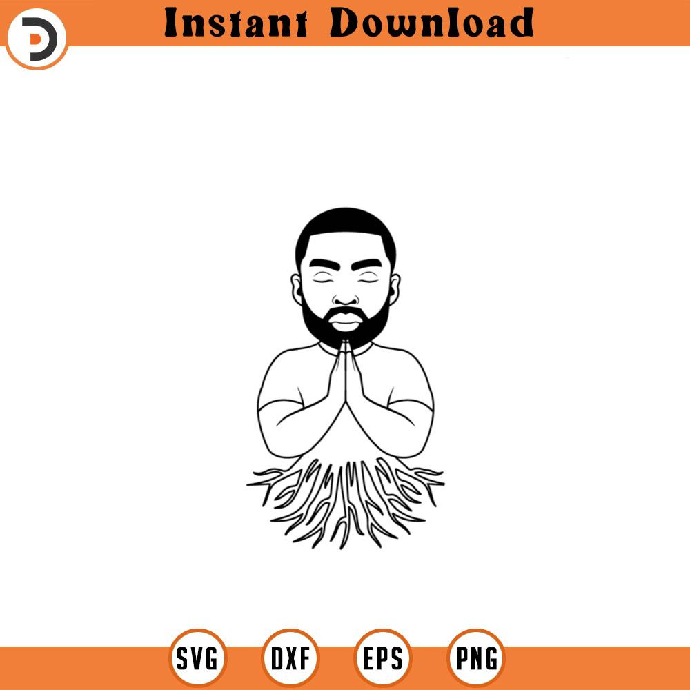 Praying Roots Black Man Outline Silhouette africanyythkg PNG.jpg