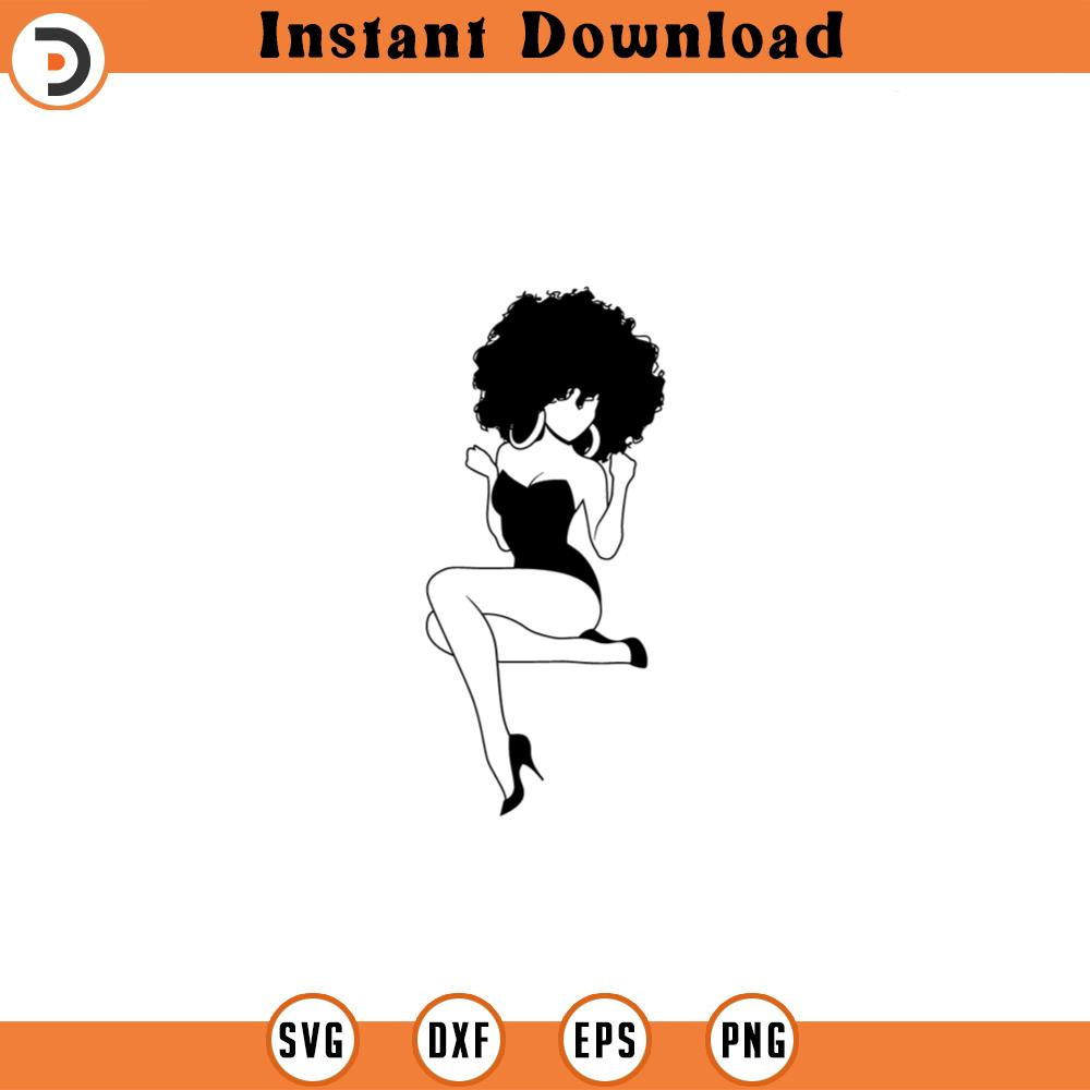 Slim Pin Up Black Woman Silhouette Digitalyythkg PNG.jpg