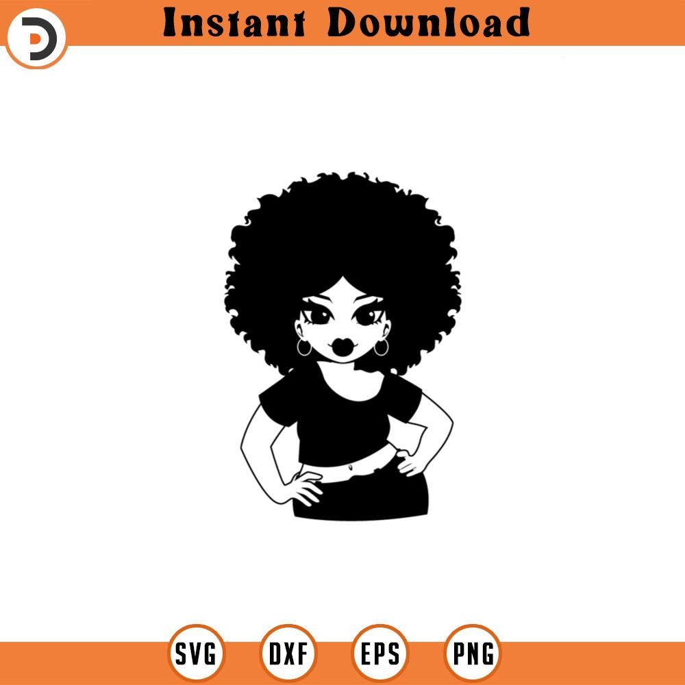 Thick Glamour Woman Silhouette Digital SVG yyth PNG.jpg