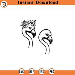cute floral flamingo svg cute flamingo face