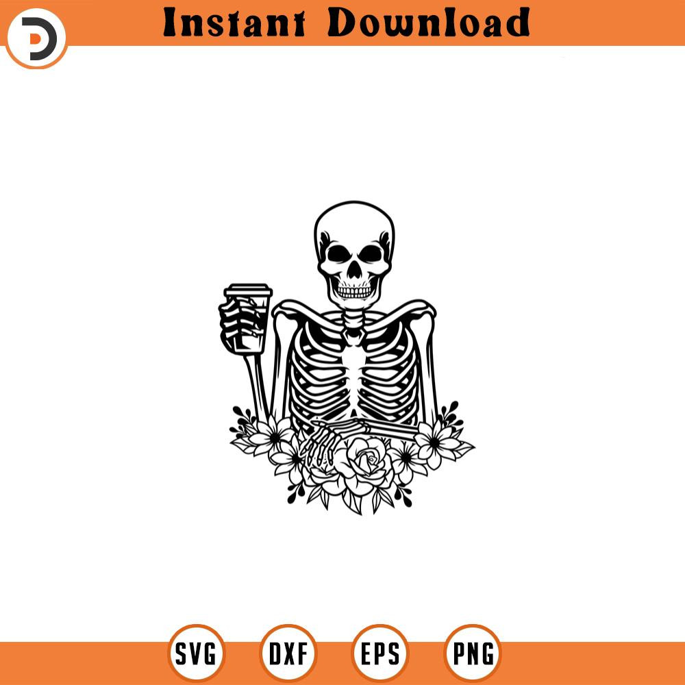 SVG210524512-Skeleton Drinking Coffee Svg Floral Skeleton Svg.jpg