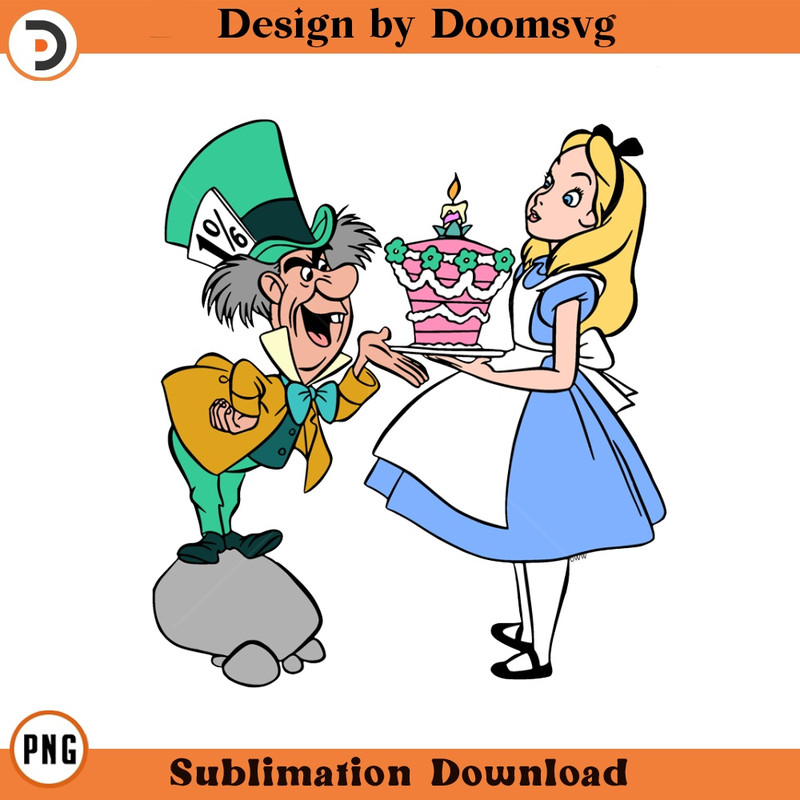 SH115-Alice Mad Hatter Unbirthday Cartoon Clipart Download, PNG Download Cartoon Clipart Download, PNG Download.jpg