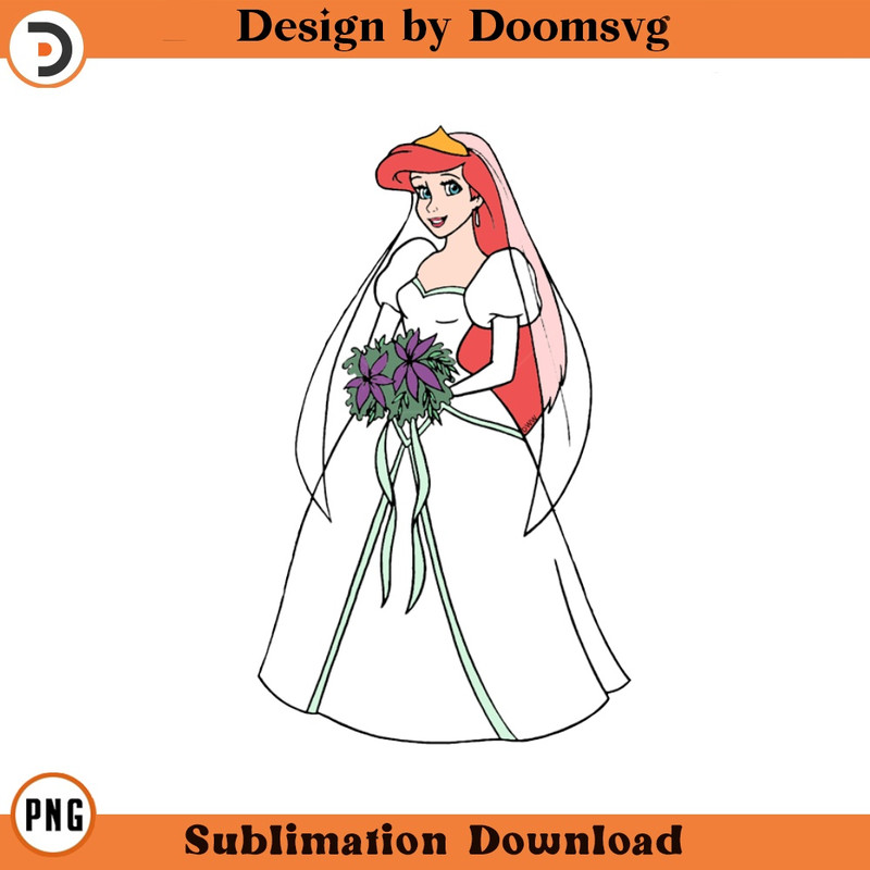SH159-Ariel Bride Cartoon Clipart Download, PNG Download Cartoon Clipart Download, PNG Download.jpg