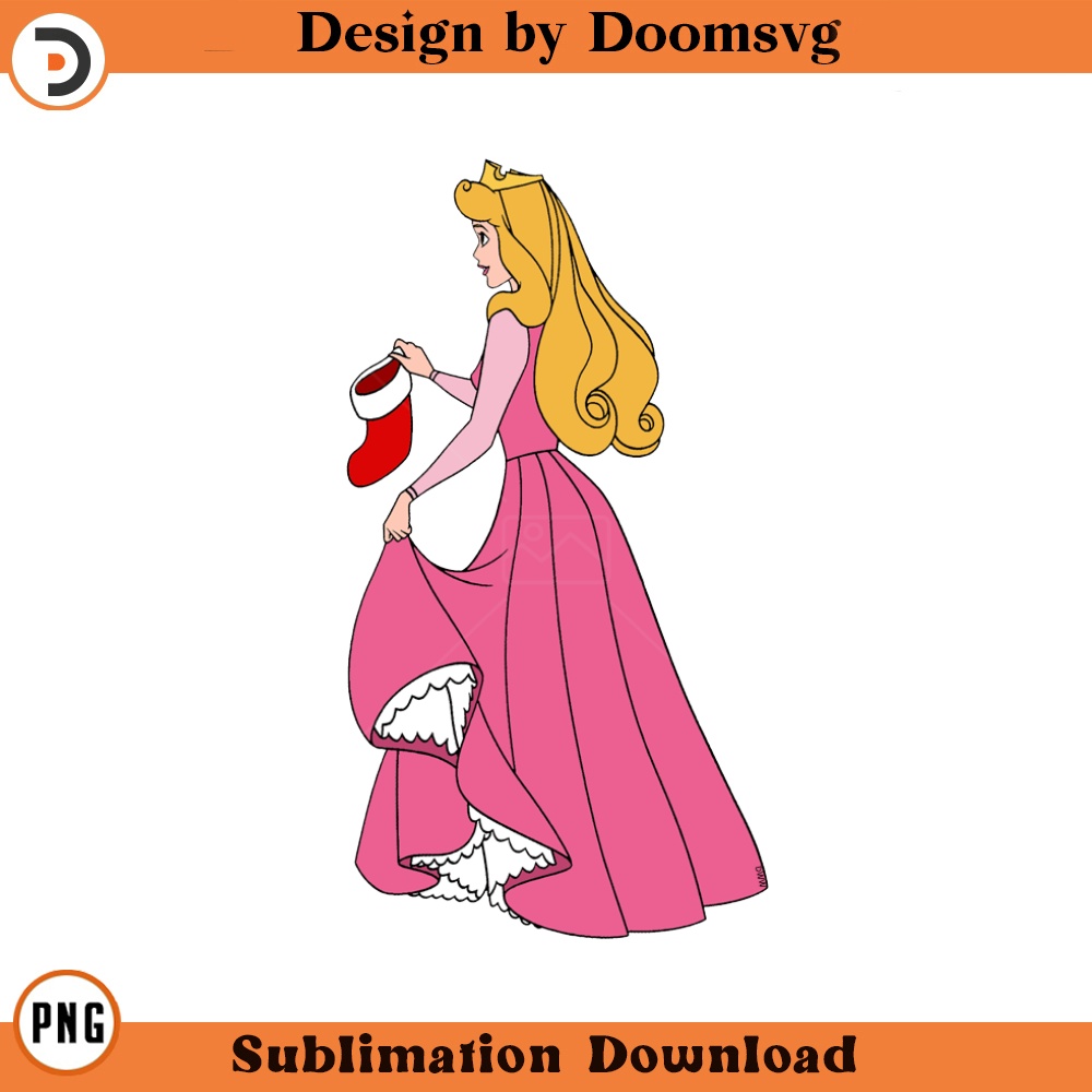 SH193-Aurora Christmas Stocking Cartoon Clipart Download, PNG Download Cartoon Clipart Download, PNG Download.jpg