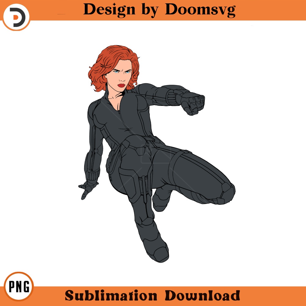 SH203-Avengers Black Widow Cartoon Clipart Download, PNG Download Cartoon Clipart Download, PNG Download.jpg