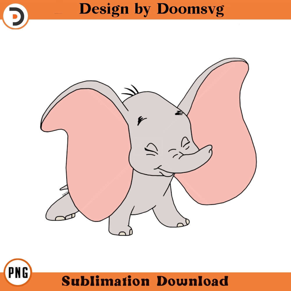 SH257-Baby Dumbo Cartoon Clipart Download, PNG Download Cartoon Clipart Download, PNG Download.jpg
