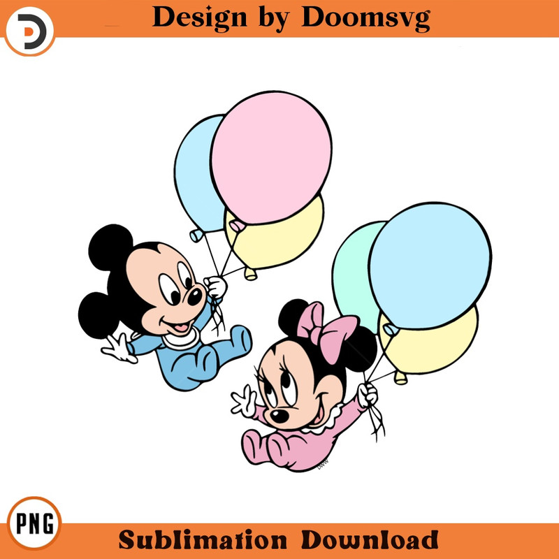 SH284-Baby Mickey Minnie Cartoon Clipart Download, PNG Download Cartoon Clipart Download, PNG Download.jpg