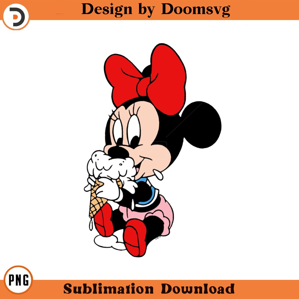 SH304-Baby Minnie Ice Cream Cartoon Clipart Download, PNG Download Cartoon Clipart Download, PNG Download.jpg