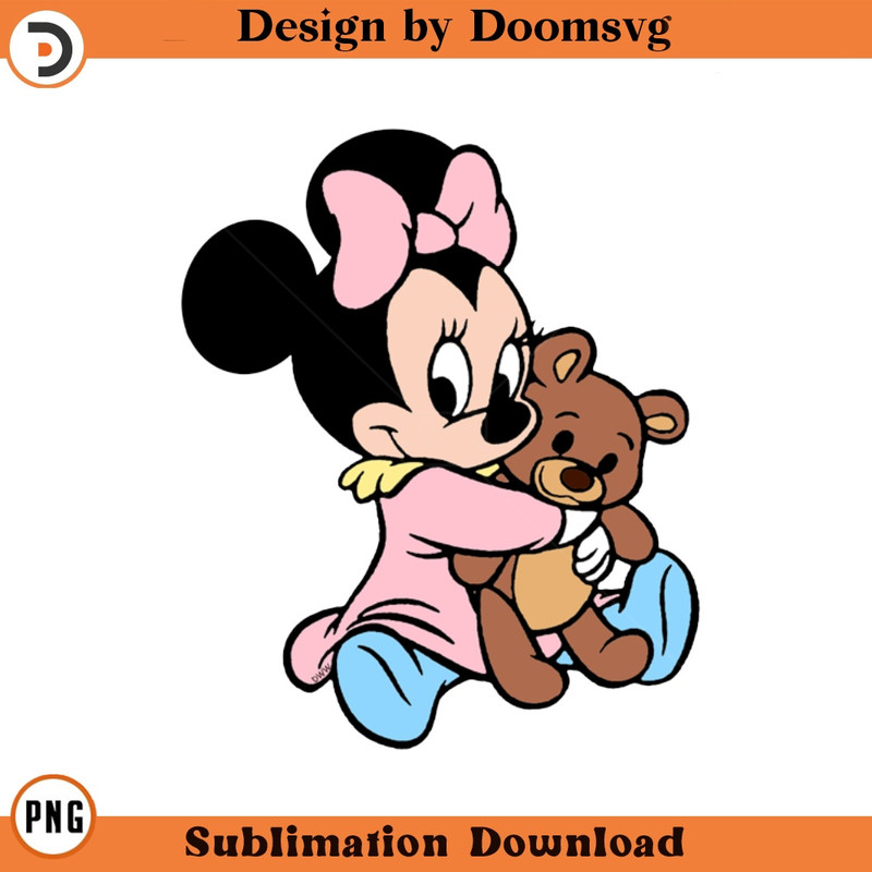 SH354-Babyminnie Teddybear Cartoon Clipart Download, PNG Download Cartoon Clipart Download, PNG Download.jpg