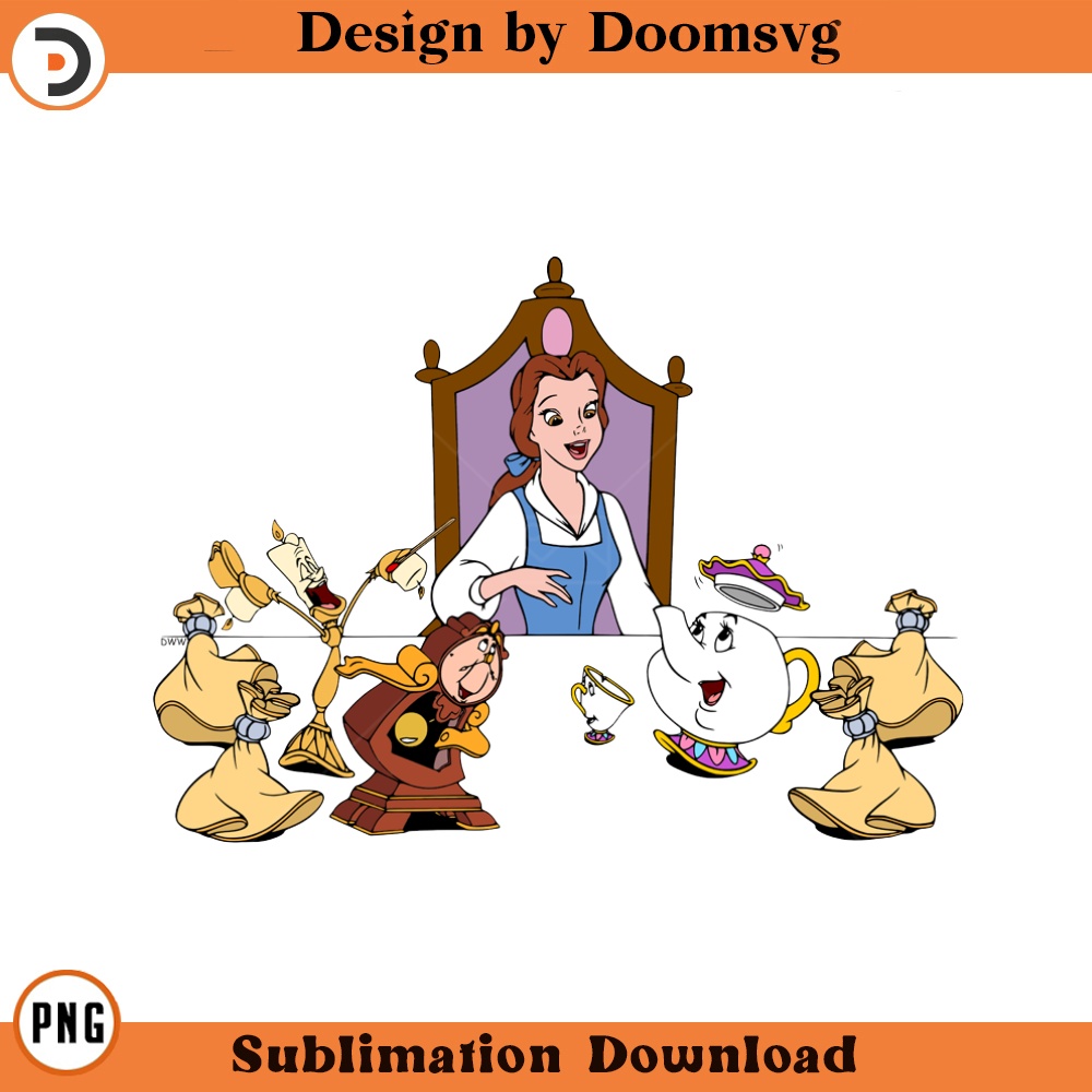 SH408-Belle Be Our Guest Cartoon Clipart Download, PNG Download Cartoon Clipart Download, PNG Download.jpg