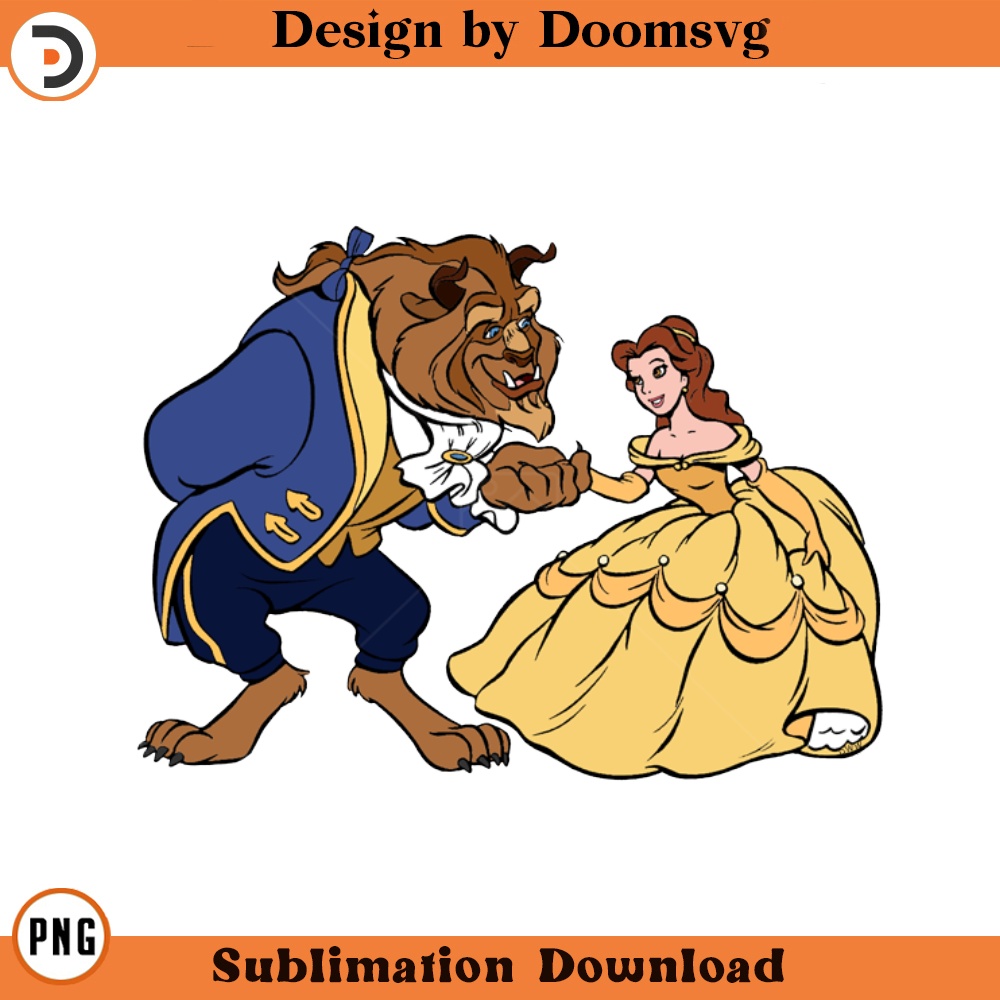 SH412-Belle Beast Bowing Cartoon Clipart Download, PNG Download Cartoon Clipart Download, PNG Download.jpg