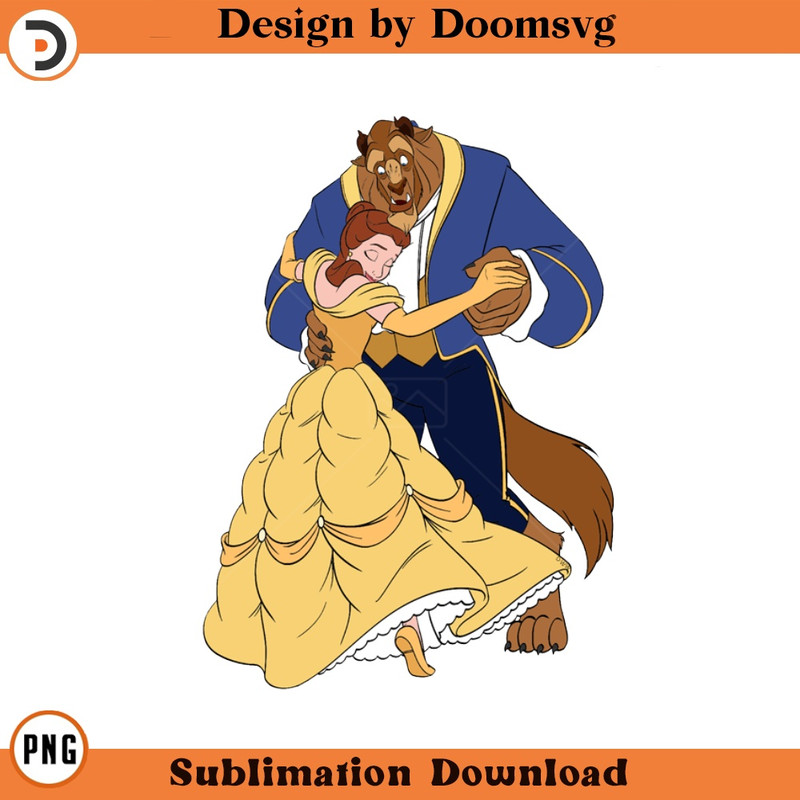 SH417-Belle Beast Dancing Cartoon Clipart Download, PNG Download Cartoon Clipart Download, PNG Download.jpg