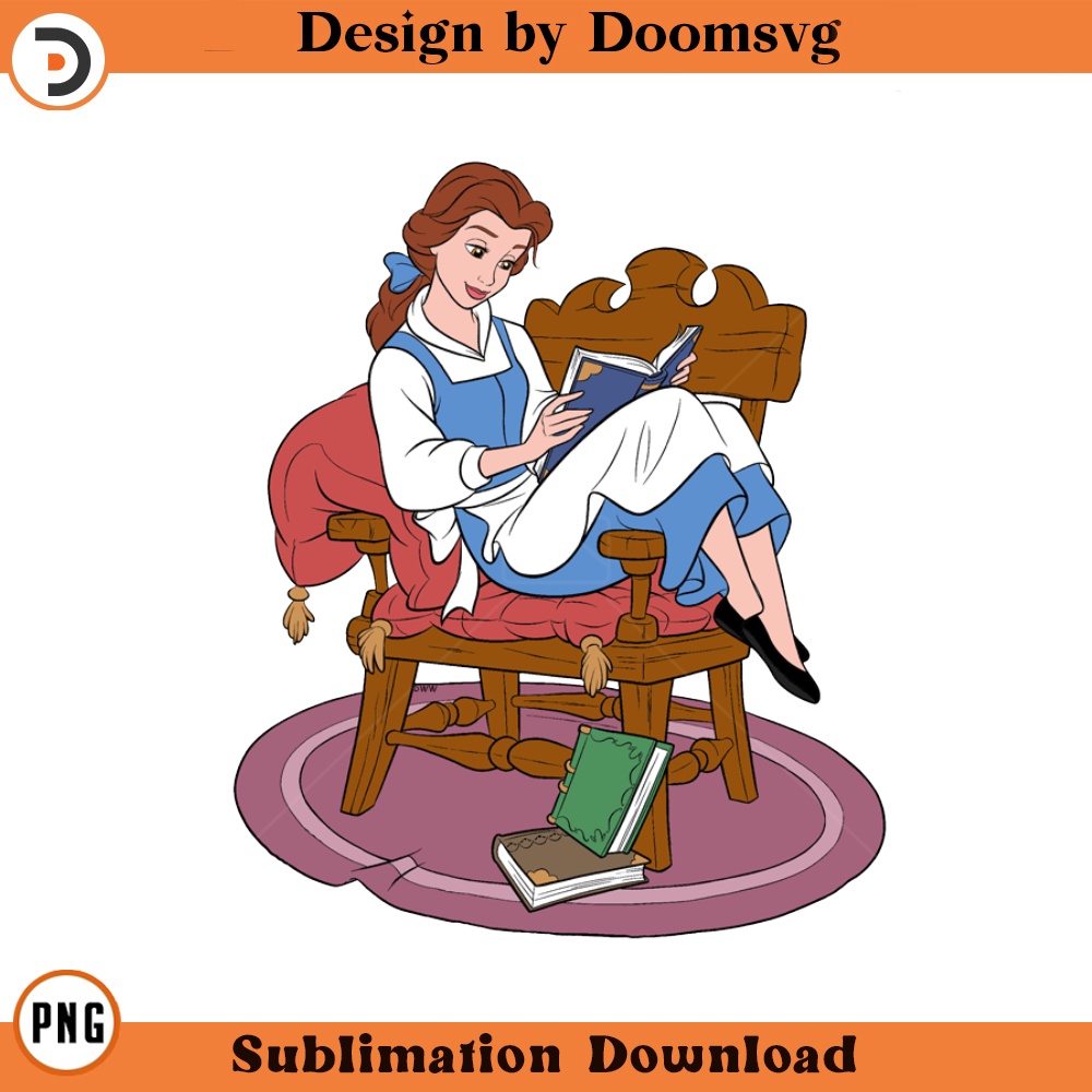 SH455-Belle Book Cartoon Clipart Download, PNG Download Cartoon Clipart Download, PNG Download.jpg
