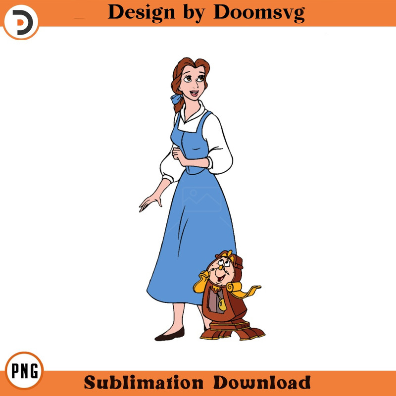 SH474-Belle Cogsworth Cartoon Clipart Download, PNG Download Cartoon Clipart Download, PNG Download.jpg