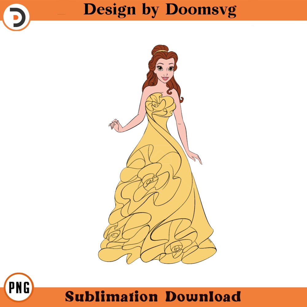 SH476-Belle Dress Cartoon Clipart Download, PNG Download Cartoon Clipart Download, PNG Download.jpg