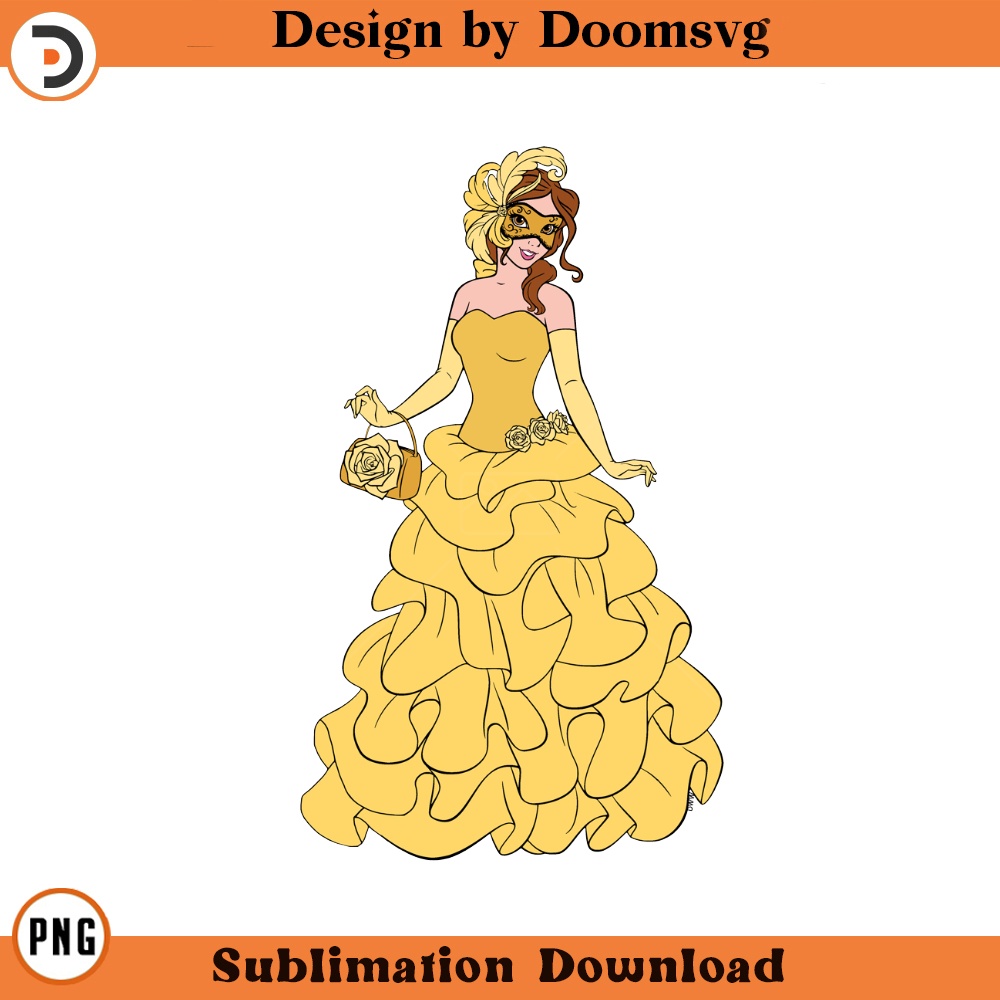 SH504-Belle Masked Ball Cartoon Clipart Download, PNG Download Cartoon Clipart Download, PNG Download.jpg