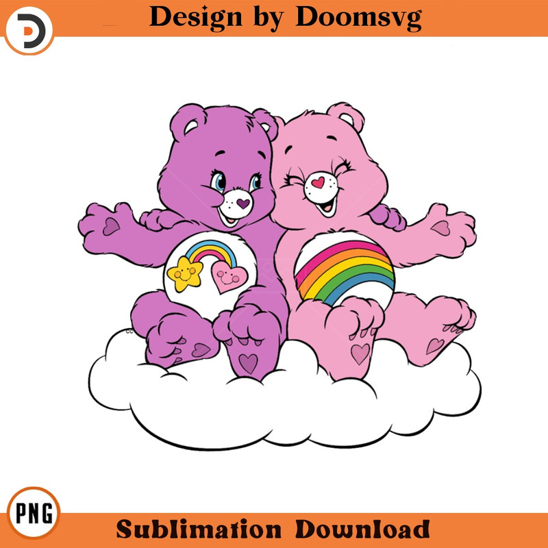 SH591-Best Friend Cheer Bears Cartoon Clipart Download, PNG Download Cartoon Clipart Download, PNG Download.jpg