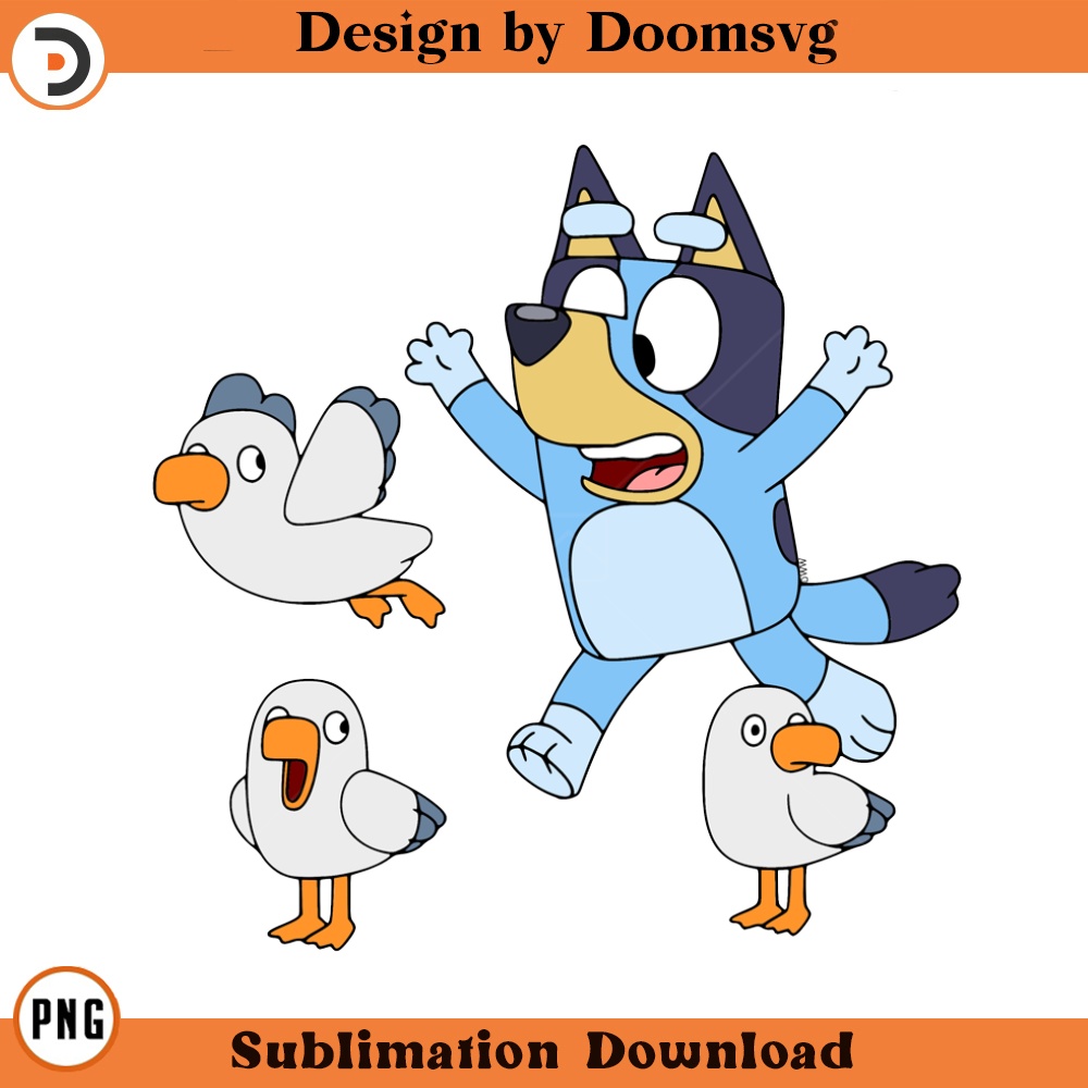 SH634-Bluey Birds Cartoon Clipart Download, PNG Download Cartoon Clipart Download, PNG Download.jpg