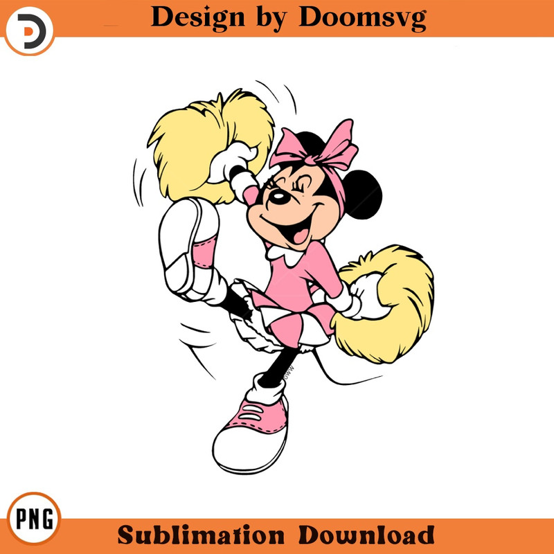 SH685-Cheerleader Minnie Mouse Cartoon Clipart Download, PNG Download Cartoon Clipart Download, PNG Download.jpg