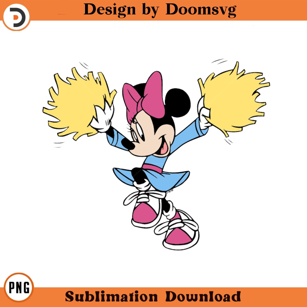 SH686-Cheerleader Minnie Cartoon Clipart Download, PNG Download Cartoon Clipart Download, PNG Download.jpg