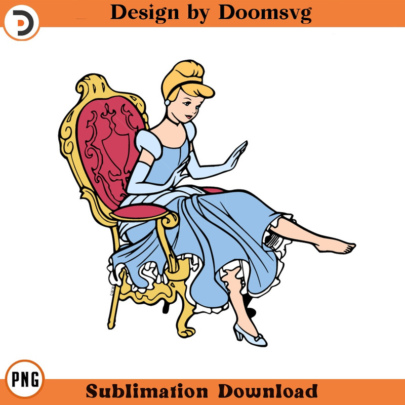 SH764-Cinderella Chair Cartoon Clipart Download, PNG Download Cartoon Clipart Download, PNG Download.jpg