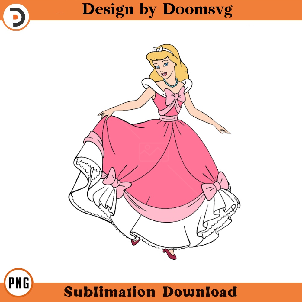 SH814-Cinderella Pink Cartoon Clipart Download, PNG Download Cartoon Clipart Download, PNG Download.jpg