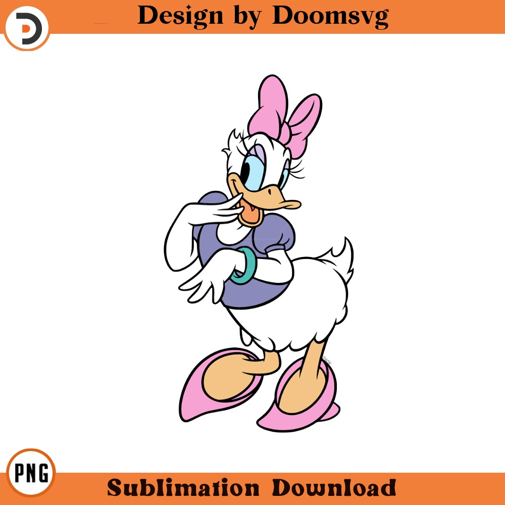 SH923-Classic Daisy Duck Cartoon Clipart Download, PNG Download Cartoon Clipart Download, PNG Download.jpg
