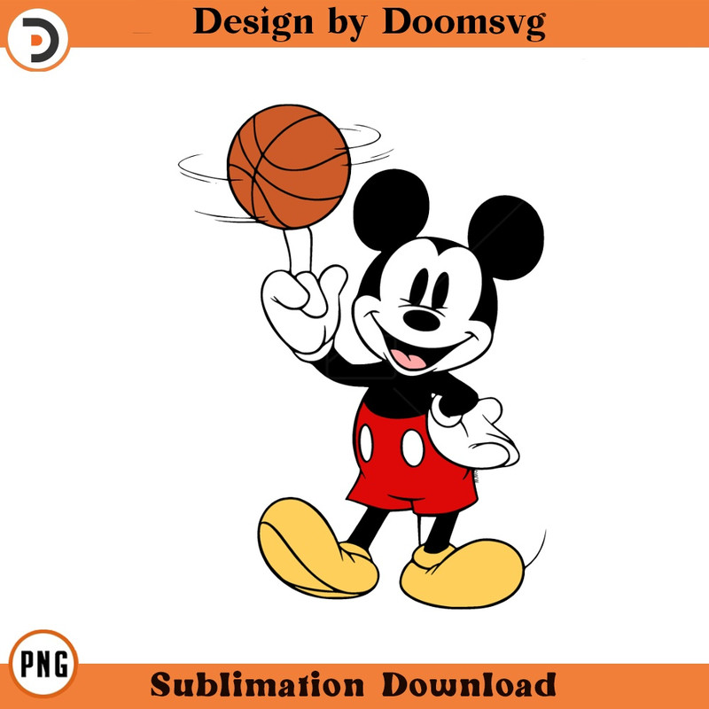 SH954-Classic Mickey Basketball Cartoon Clipart Download, PNG Download Cartoon Clipart Download, PNG Download.jpg